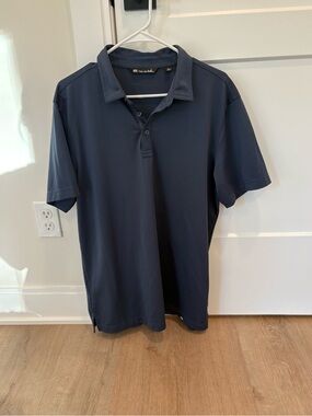 Travis Mathew Men's Dark Blue Performance Polo